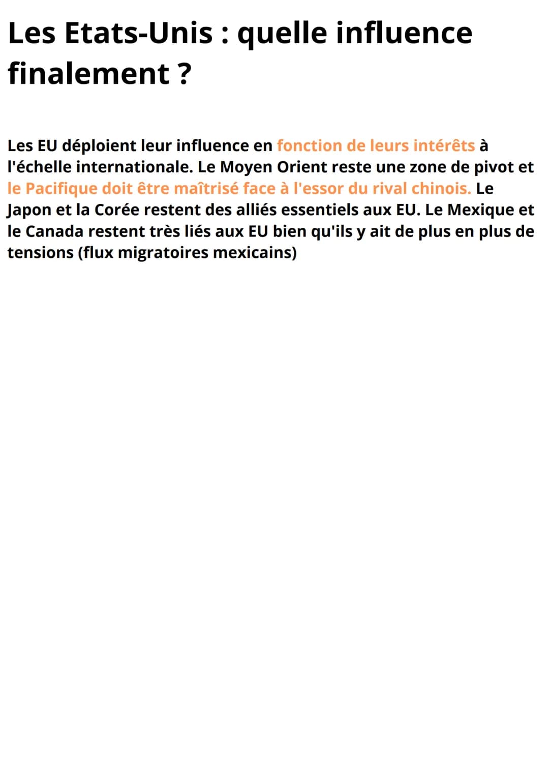 # Geopolitique
LES PUISSANCES
INTERNATIONALES

Facteurs et fondements d'une
puissance

• Puissance militaire: Russie, France, Chine, E.U
• T