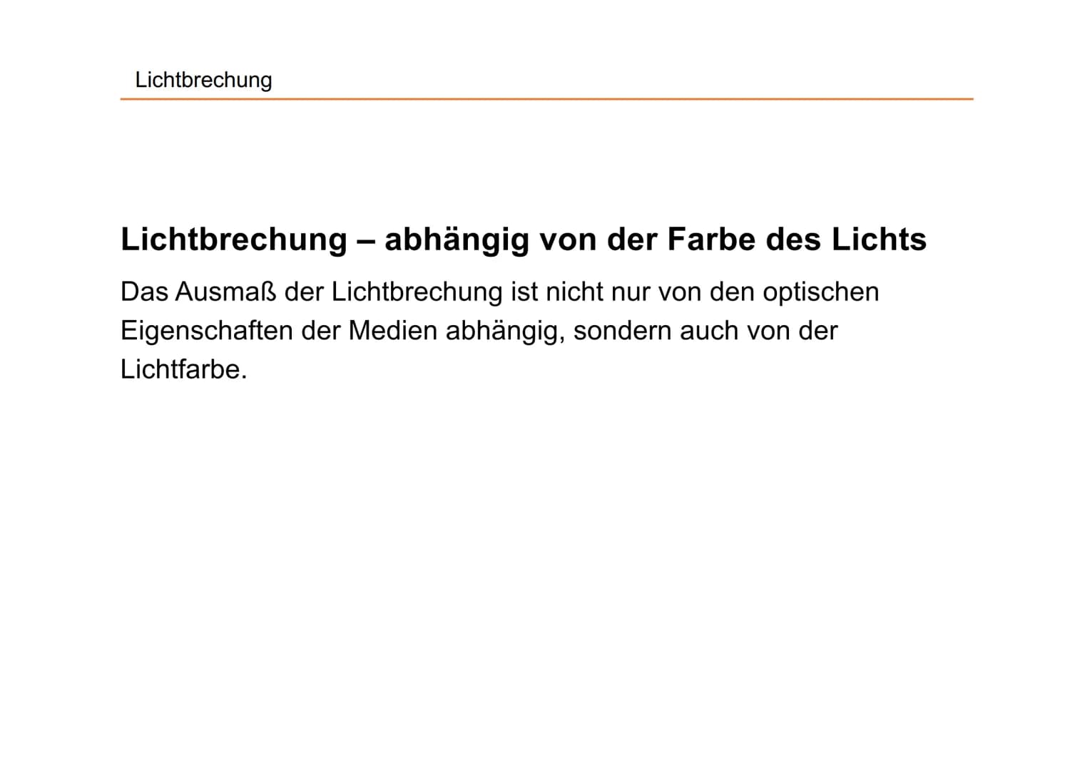 # Licht-
brechung # Lichtbrechung

Wenn ein Lichtstrahl von
einem durchsichtigen Stoff
in einen anderen durch-
sichtigen Stoff übergeht,
dan