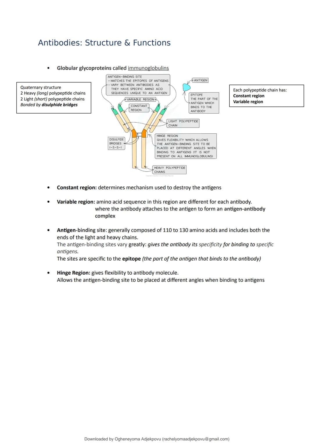 # StuDocu.com

Immunity Section 2.5 notes AS Biology

Biology A1 (Sixth Form (UK))

StuDocu is not sponsored or endorsed by any college or u