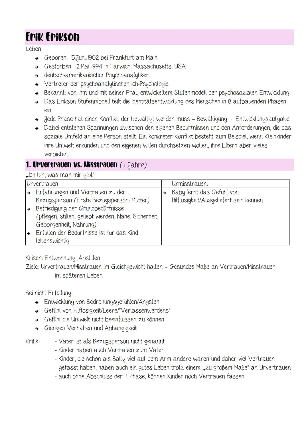 2. Autonomie vs. Scham und Zweifel (2-3 Jahre)
„Ich bin, was ich will"
Autonomie
→ Autonomie: Selbstständigkeit/Entscheidungs-
/Handlungsfre