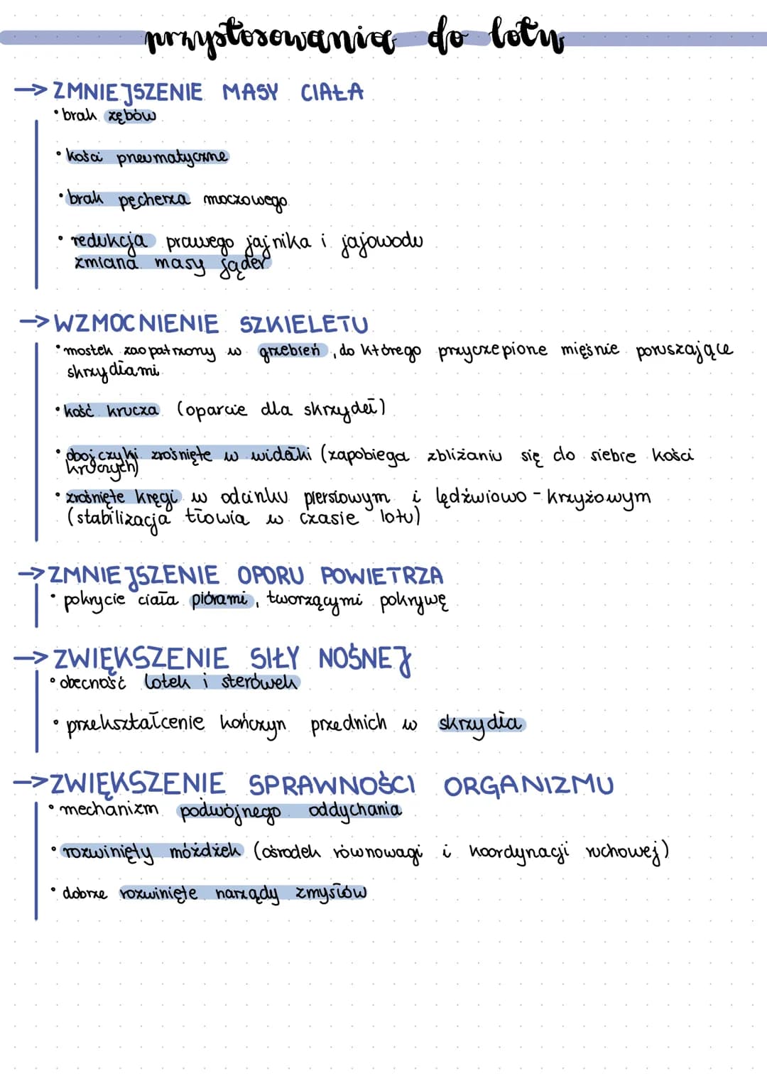 # ptalri

- żuchwowce,owodniowce, staïocieplne

- pierwotnie lądowe

- prxystosowane do lotu

- podwójne oddychanie

- pochodzą od gadów

po