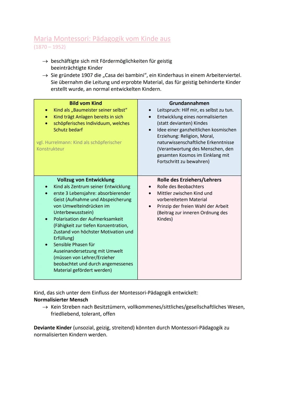 # Reformpädagogik

→ Umgestaltung bestehender Verhältnisse und Systeme (verschiedenste Ansätze zur
Reform von Schule, Erziehung, Entwicklung