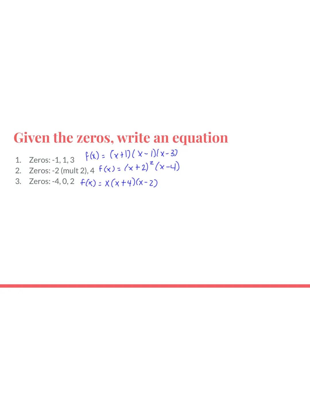 Main Ideas/Questions Notes/Examples

A polynomial function is a function of the form:

POLYNOMIAL
FUNCTION
$f(x) = a_nx^n + a_{n-1}x^{n-1} +
