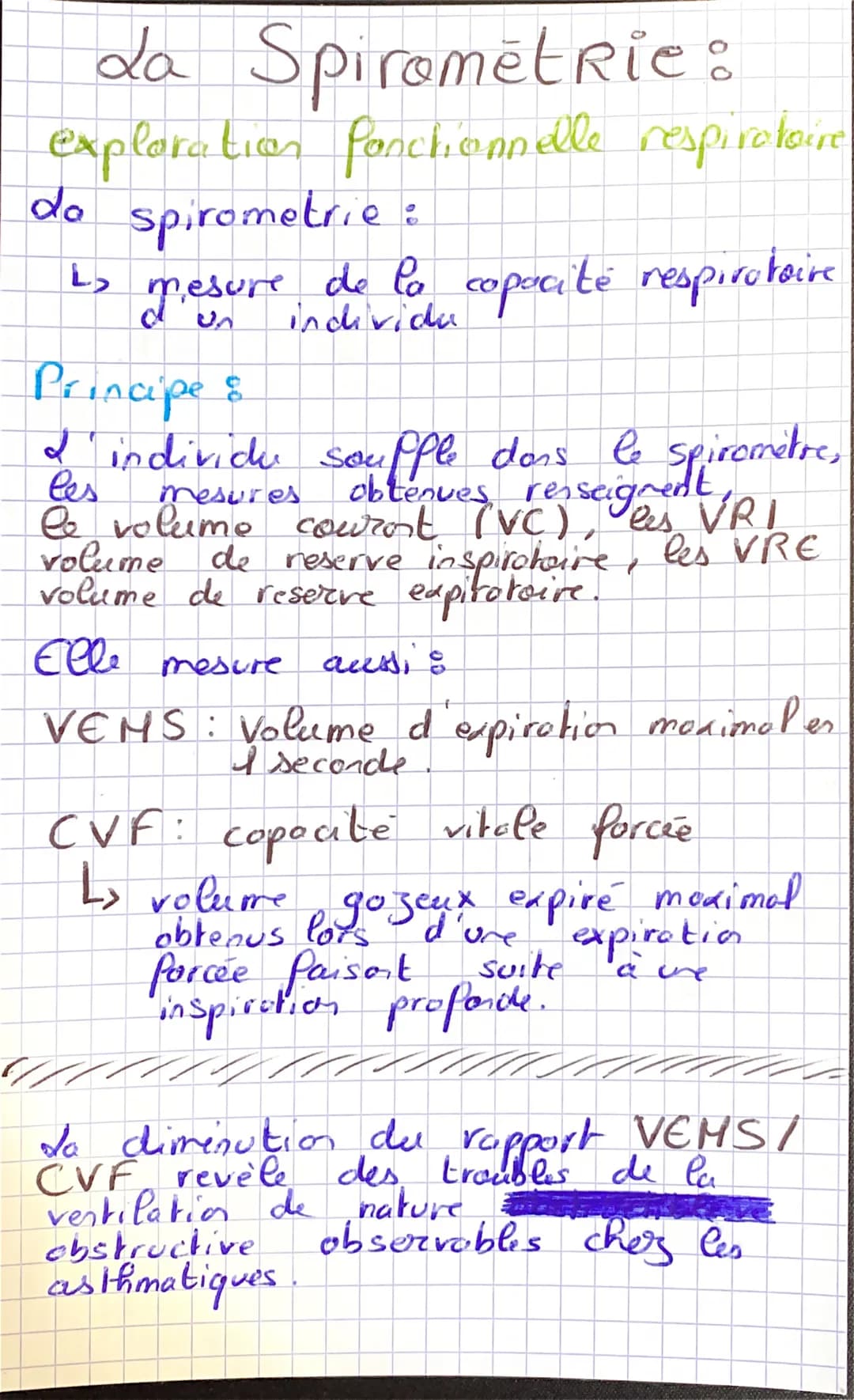 # da Spirométrie :
exploration Ponchionnelle respiratoire
do spirometrie :
L↳ mesure de la capacité respirotaire
d'un individu

Principe :

