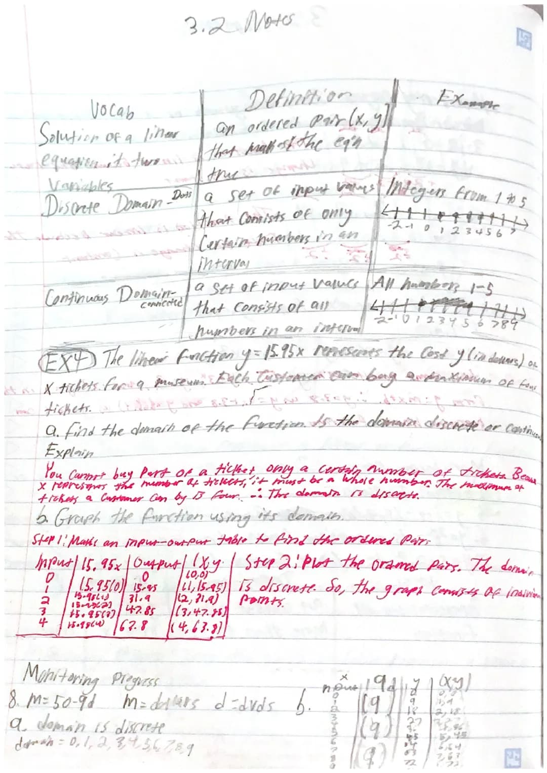 3.2 Notes

| Vocab | Definition | Example |
|---|---|---|
| Linear eq'n in twee | an eq's that can be | y=5x+8 |
| Variables | Written in th