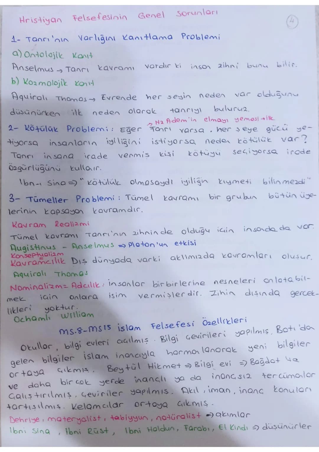 IL. ÜNİTE
Ms 2. yy ile ms 15. yy DÖNEMİ ORTA GAG
FELSEFESI
*   Farklı öğretilere sahip felsefe okulları açıldı
L) islon da (+)
*   inancı ak