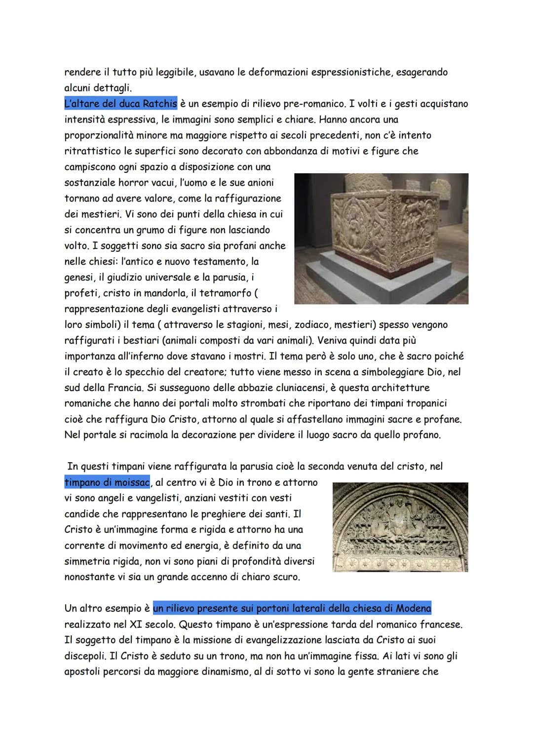 # Arte romanica.

L'arte romanica si sviluppa in Europa a partire dall'anno mille, a seconda di dove si
sviluppa ha aspetti diversi. L'Europ