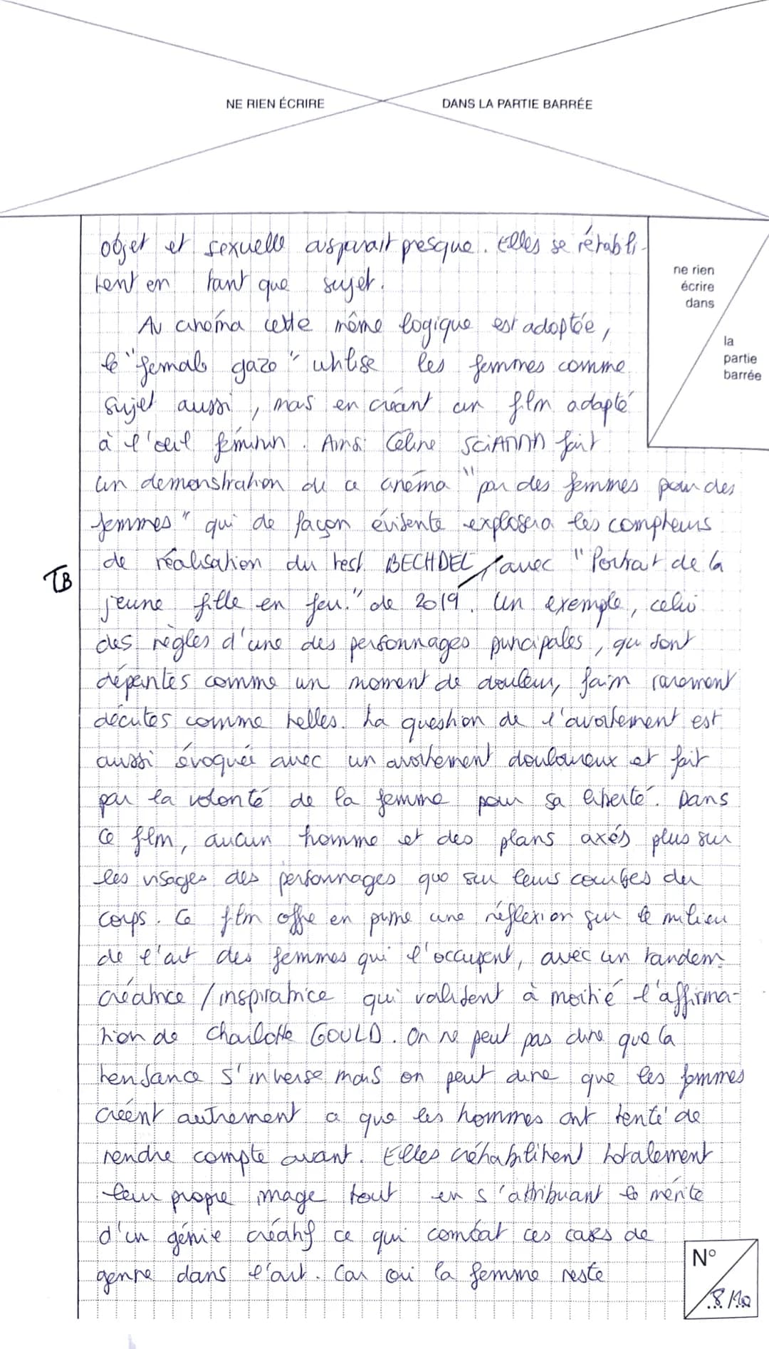 # NE RIEN ÉCRIRE

# DANS CE CADRE

Académie: Paiens

Examen ou Concours: Bac Blanc

Session:

Spécialité/option: Histoire des arts.

Epreuve