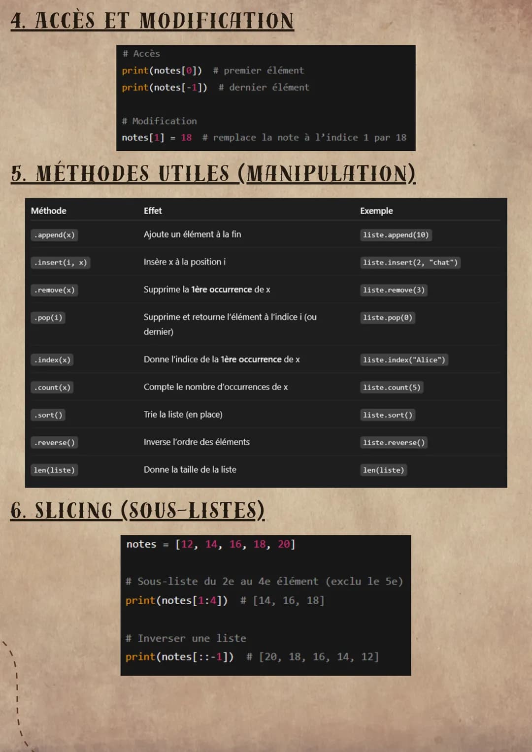 # LES LISTES EN PYTHON

1. DÉFINITION

Une liste est une structure de données qui permet de stocker plusieurs valeurs dans un même objet, mê