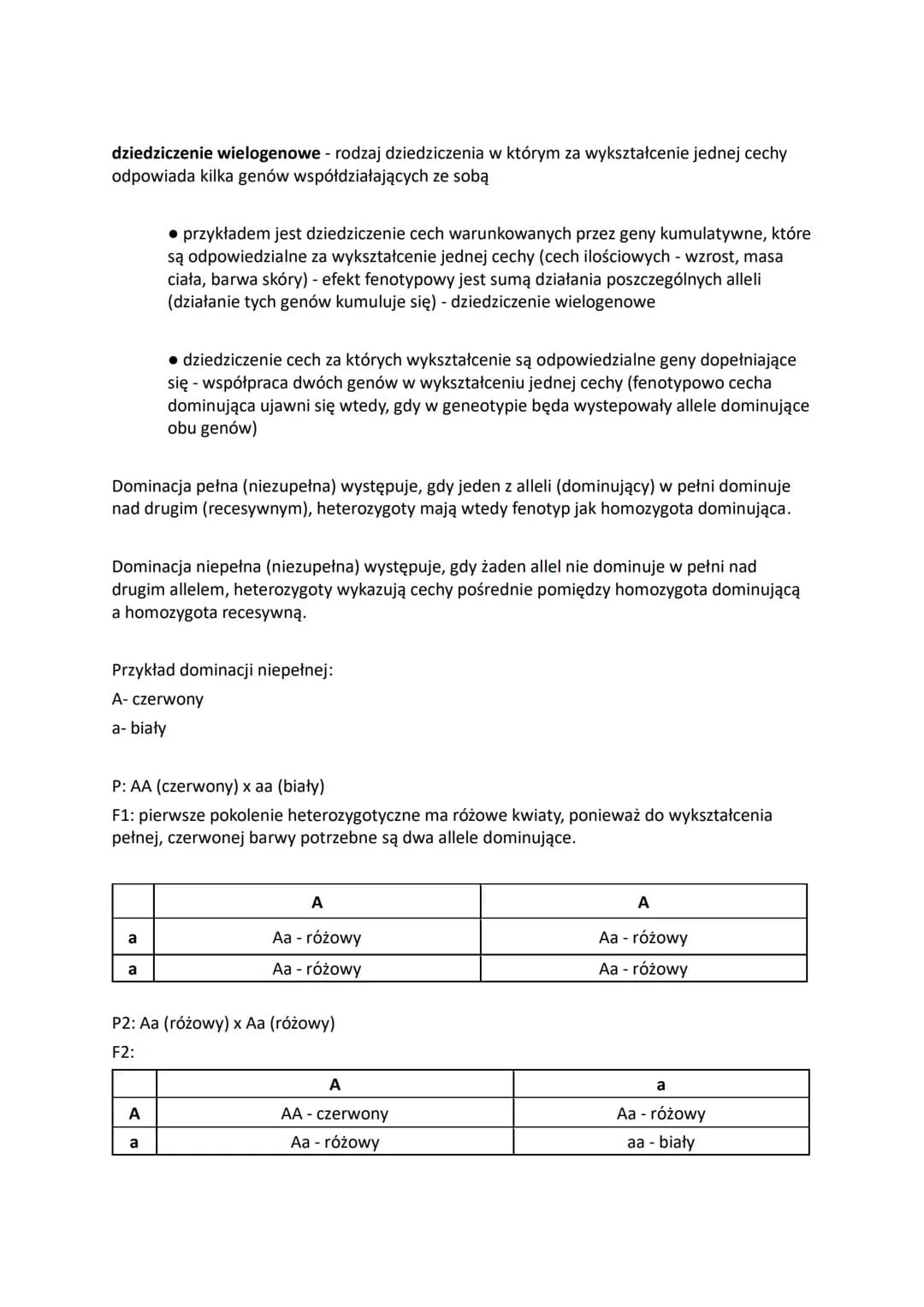 # BIOLOGIA GENETYKA KLASYCZNA

2.1. I prawo Mendla. Krzyżówka testowa

Genotyp - zespół wszystkich genów występujących w organizmie.

Fenoty