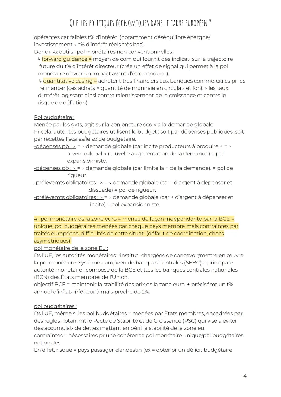 # QUELLES POLITIQUES ÉCONOMIQUES DANS LE CADRE EUROPÉEN ?

Définitions:

-marché unique/commun = espace où les marchandises, personnes, capi
