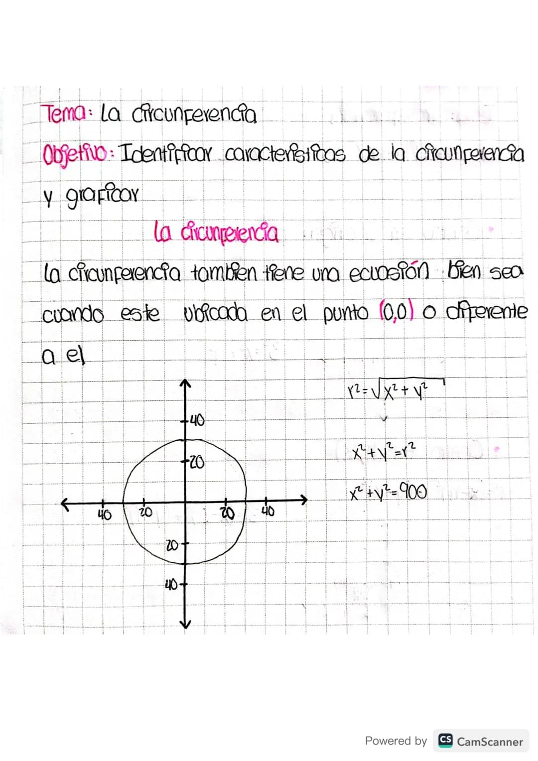 Tema: La circunferencia

Objetivo: Identificar caracteristicas de la circunferencia
y graficar

La circunferencia

La circunferencia tambien