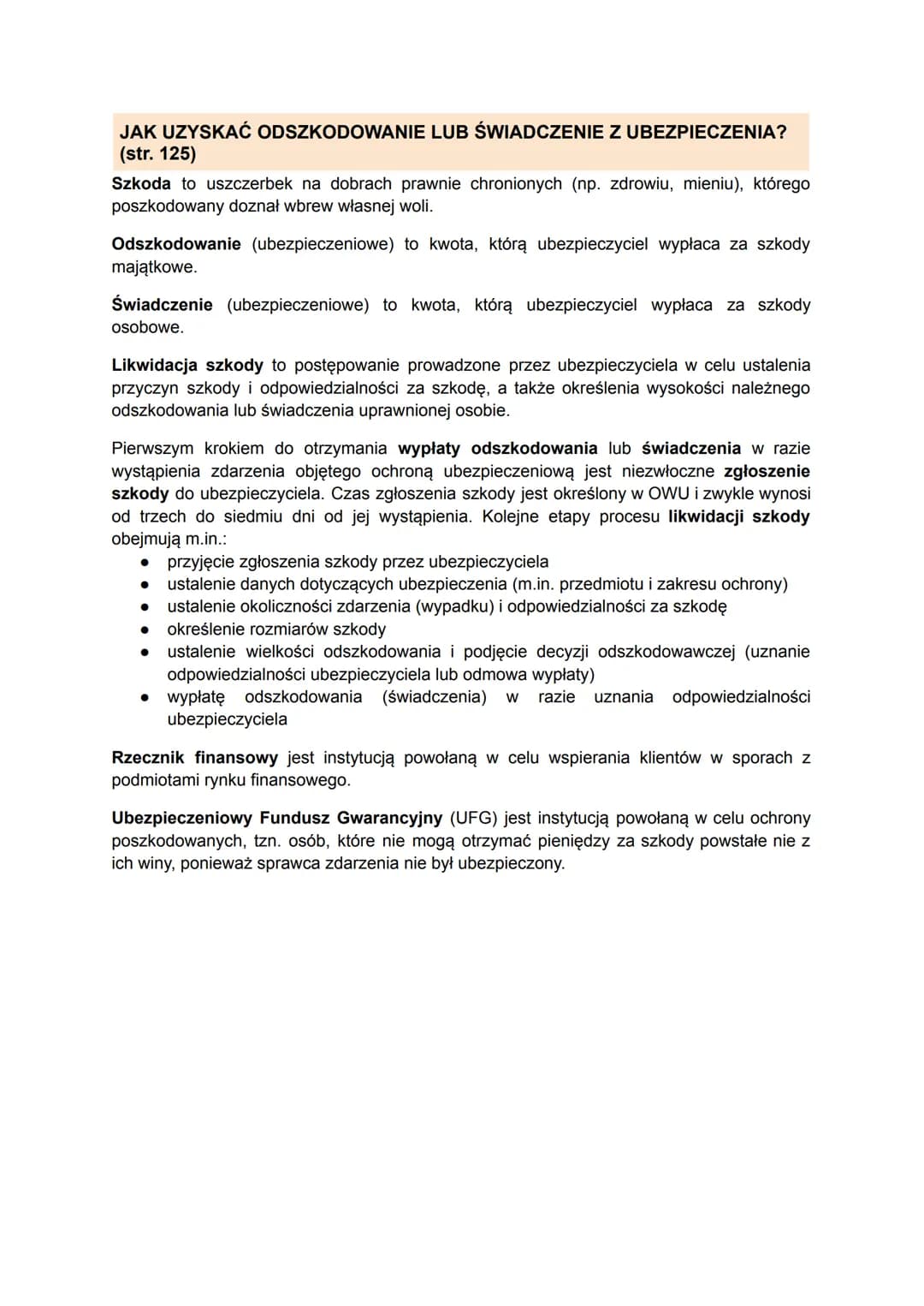 # IV. Podatki i ubezpieczenia

PODATKI (str. 104)

Podatki to obowiązkowe, bezzwrotne świadczenia pieniężne pobierane przez państwo lub
inne