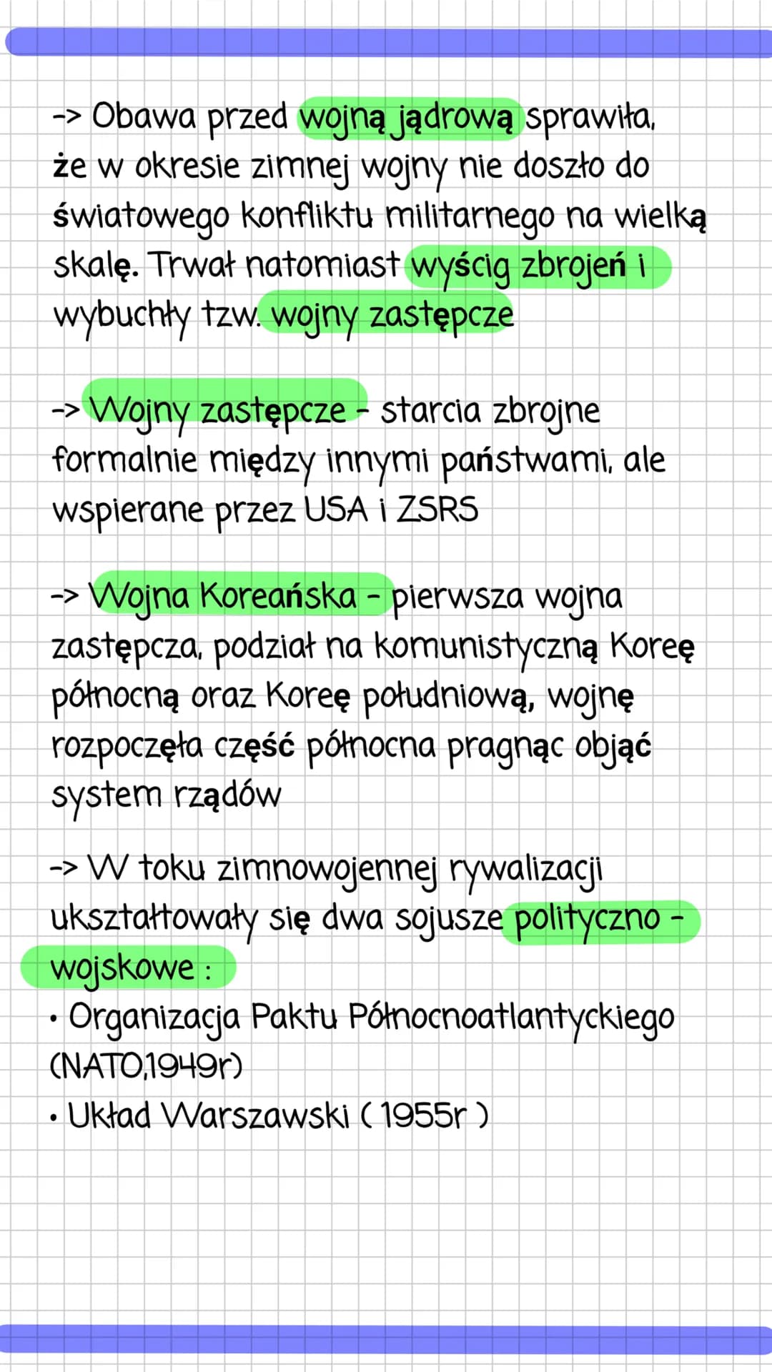 # Zimna Wojna

-> Wkrótce po zakończeniu II wojny
światowej rozpoczęła się tzw. zimna wojna
trwająca ponad 40 lat, rywalizacja dwóch
supermo