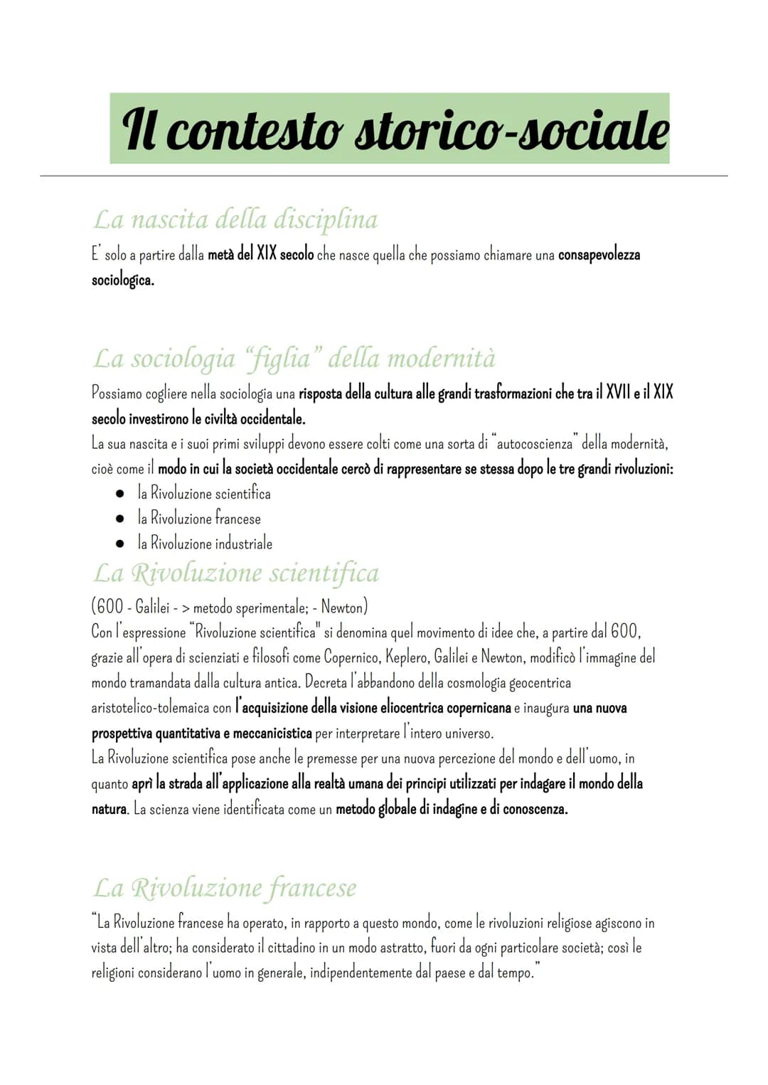 # Sociologia

## Che cos'è la sociologia?

### La definizione di sociologia

L'etimologia della parola può aiutarci a dare una definizione d