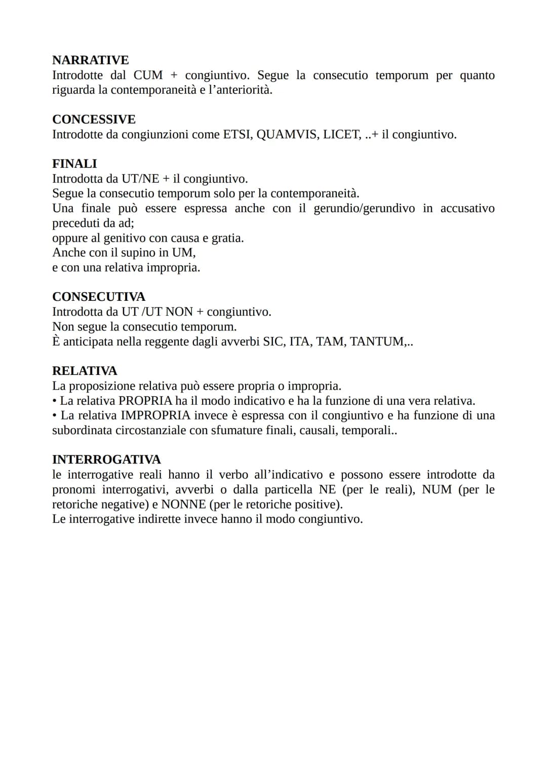 # PROPOSIZIONI LATINE

CONSECUTIO TEMPORUM
per esprimere
CONTEMPORANEITA' rispetto a un tempo principale si usa il congiuntivo presente,
ris