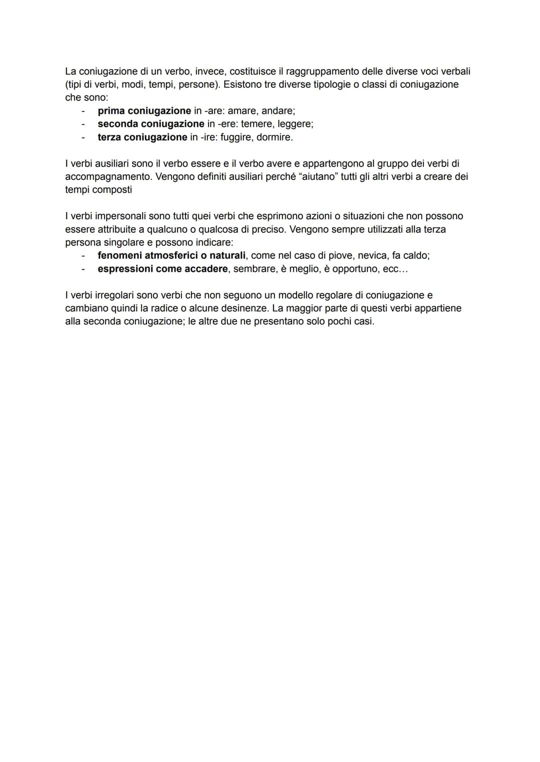 # i verbi

Il verbo è una parte variabile del discorso che indica l'azione svolta o subita dal soggetto a
cui si riferisce ed è formata da:
