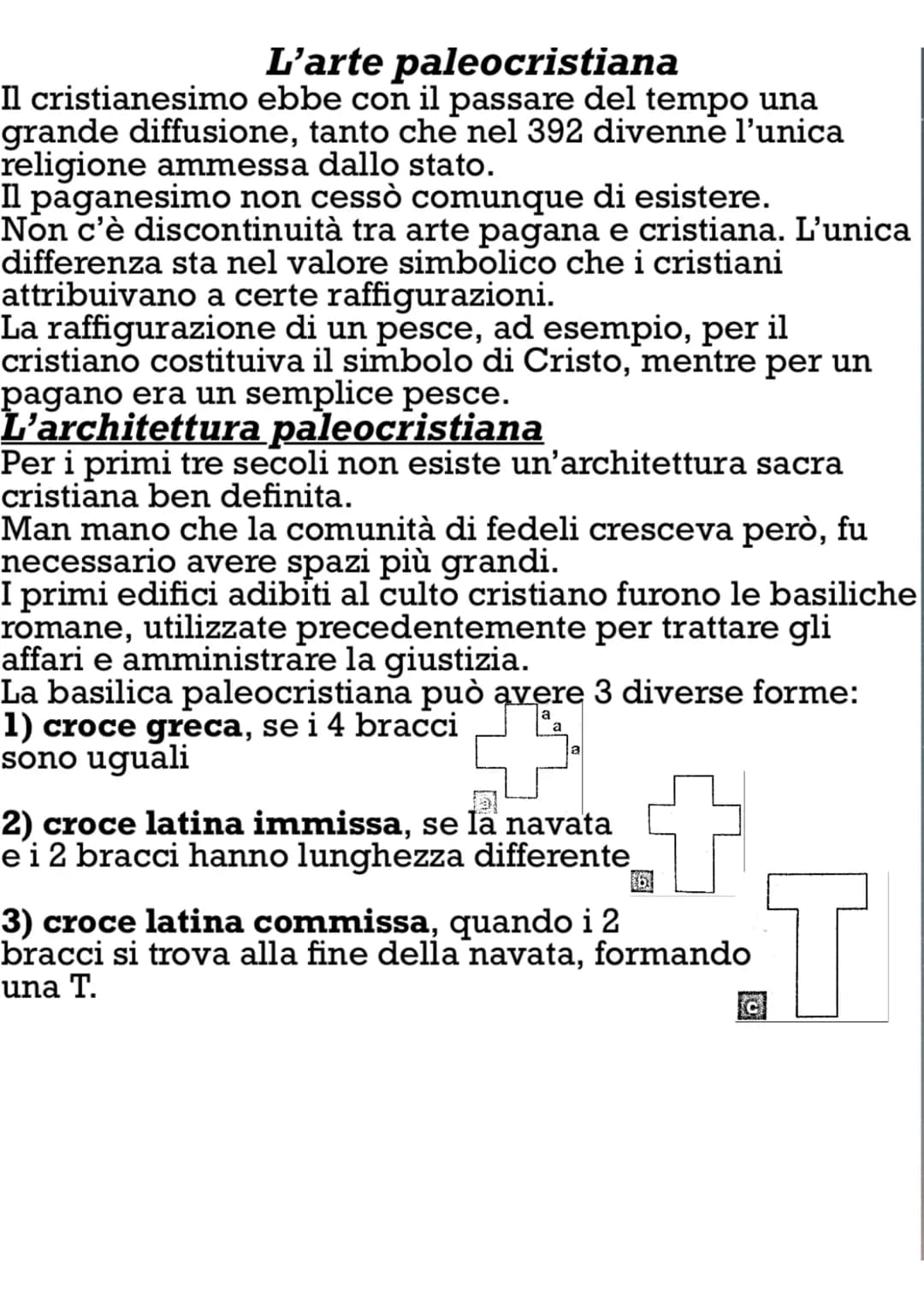# L'arte paleocristiana
Il cristianesimo ebbe con il passare del tempo una
grande diffusione, tanto che nel 392 divenne l'unica
religione am