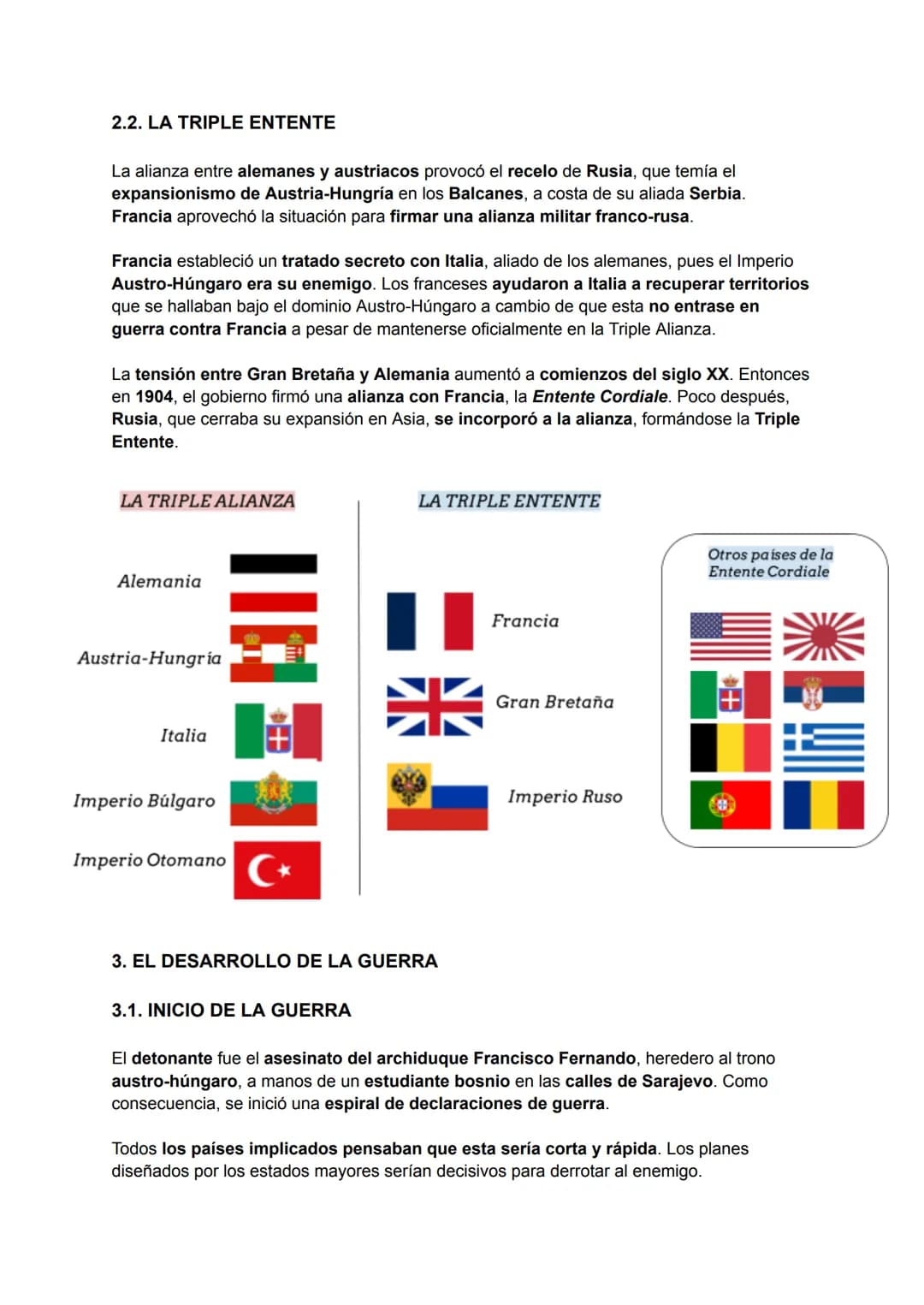 HISTORIA 4º ESO
BLOQUE 4: LA PRIMERA GUERRA MUNDIAL
La Primera Guerra Mundial ocurrió entre 1914 y 1918, y fue una de las más mortíferas d
