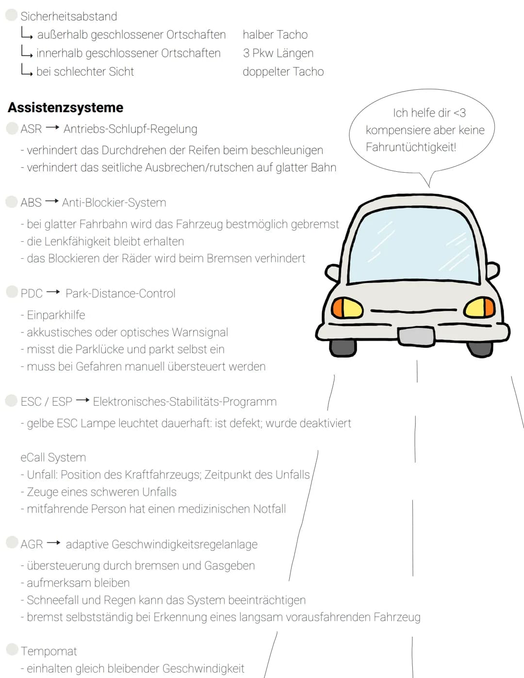 # FIT FÜR DIE THEORIEPRÜFUNG?
Faustformeln
Reaktionsweg
$\\frac{Geschwindigkeit \\times 3}{10}$
Zahlenfragen
Abstände beim parken/halte