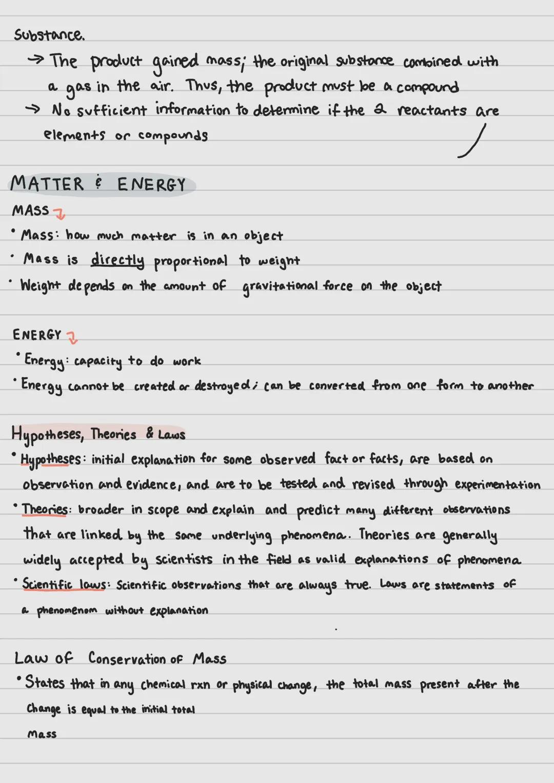 # Science & Measurement
MATTER
- chemistry: study of matter and energy
- matter: anything that has mass and occupies
space
- all the compon