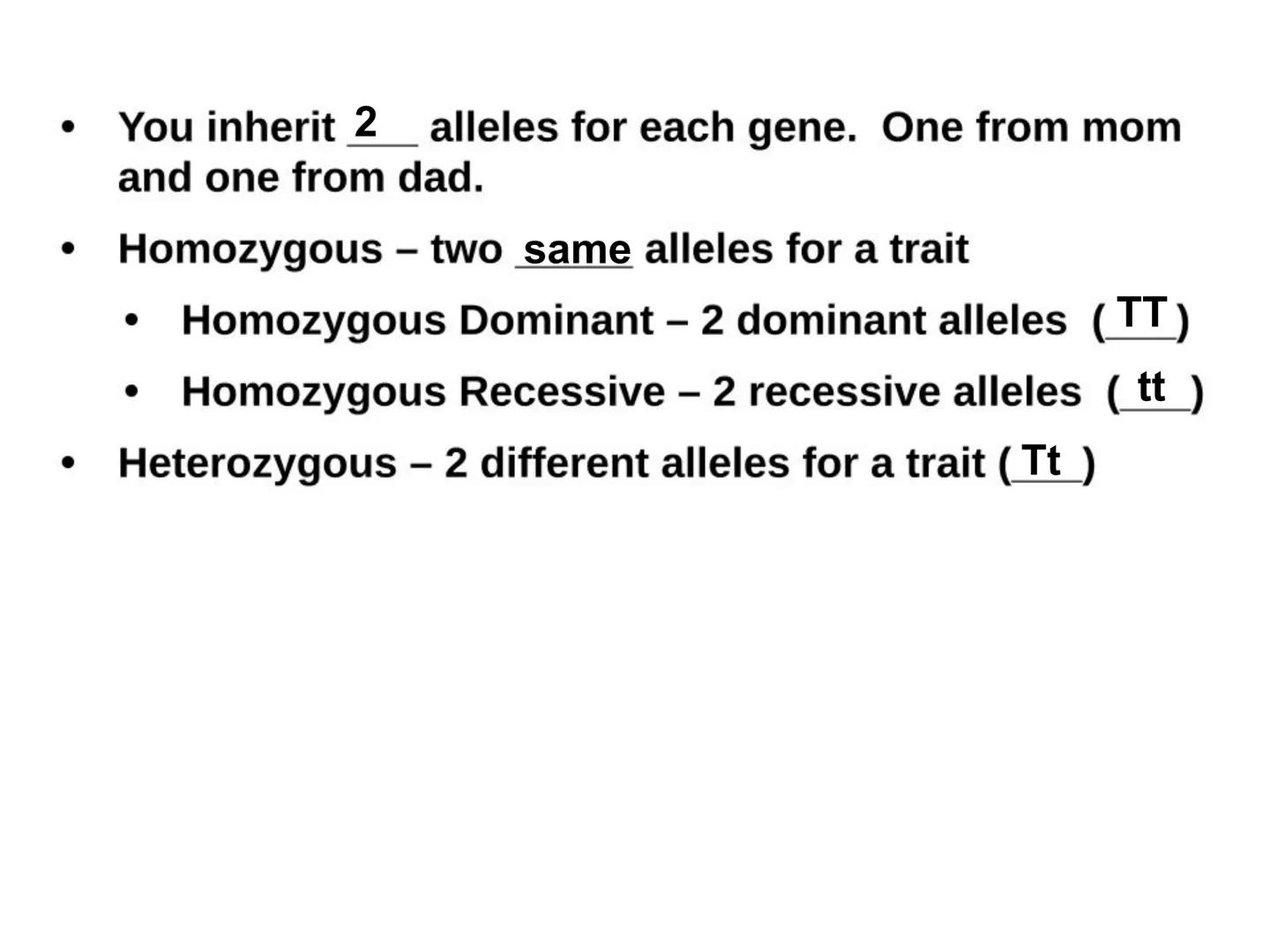 # BIOLOGY
## Genetics 1 • Genetics – the study of heredity
• Heredity – passing on of traits from parent to offspring
• Chromosomes - the ge