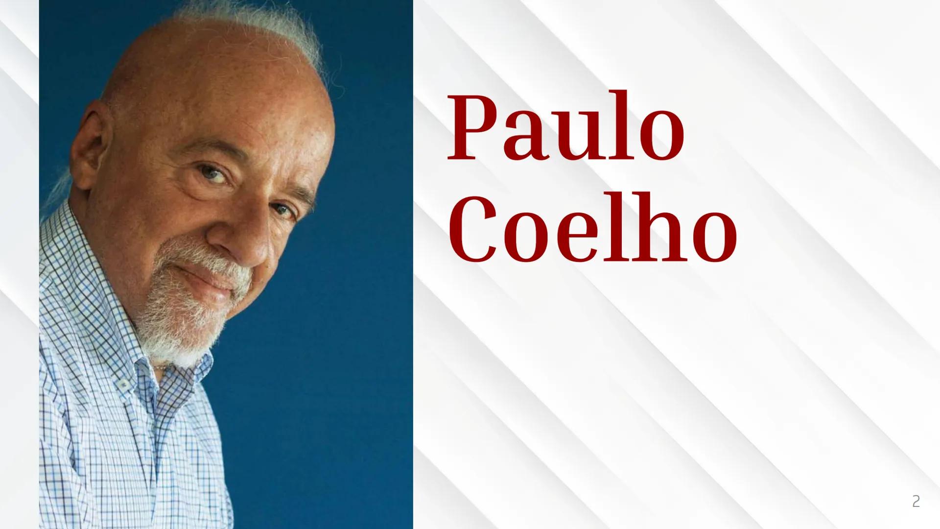 # The Alchemist
By Paulo Coelho
ALCHEMIST
25th
ANNIVERSARY
EDITION
PAULO COELHO # Paulo
# Coelho
2 # About the author...
* Born 1947