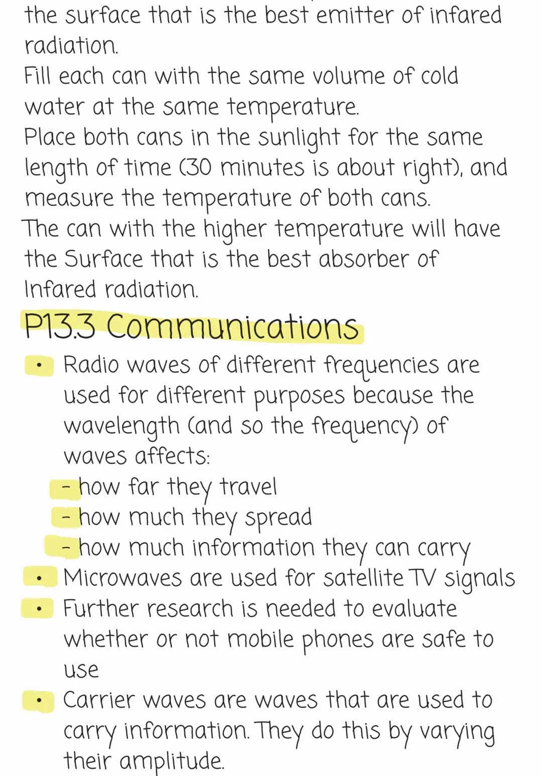 P13.1 The Electromagnetic
spectrum
- The electromagnetic spectrum (in order of
decreasing wavelength and increasing
frequency and energy) is