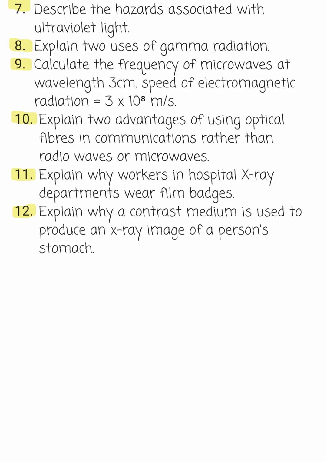 P13.1 The Electromagnetic
spectrum
- The electromagnetic spectrum (in order of
decreasing wavelength and increasing
frequency and energy) is