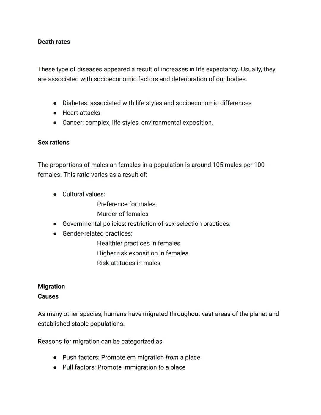 # Population geography
Demography is the discipline that studies population based on sets of characteristics
and dynamics such as:
* How