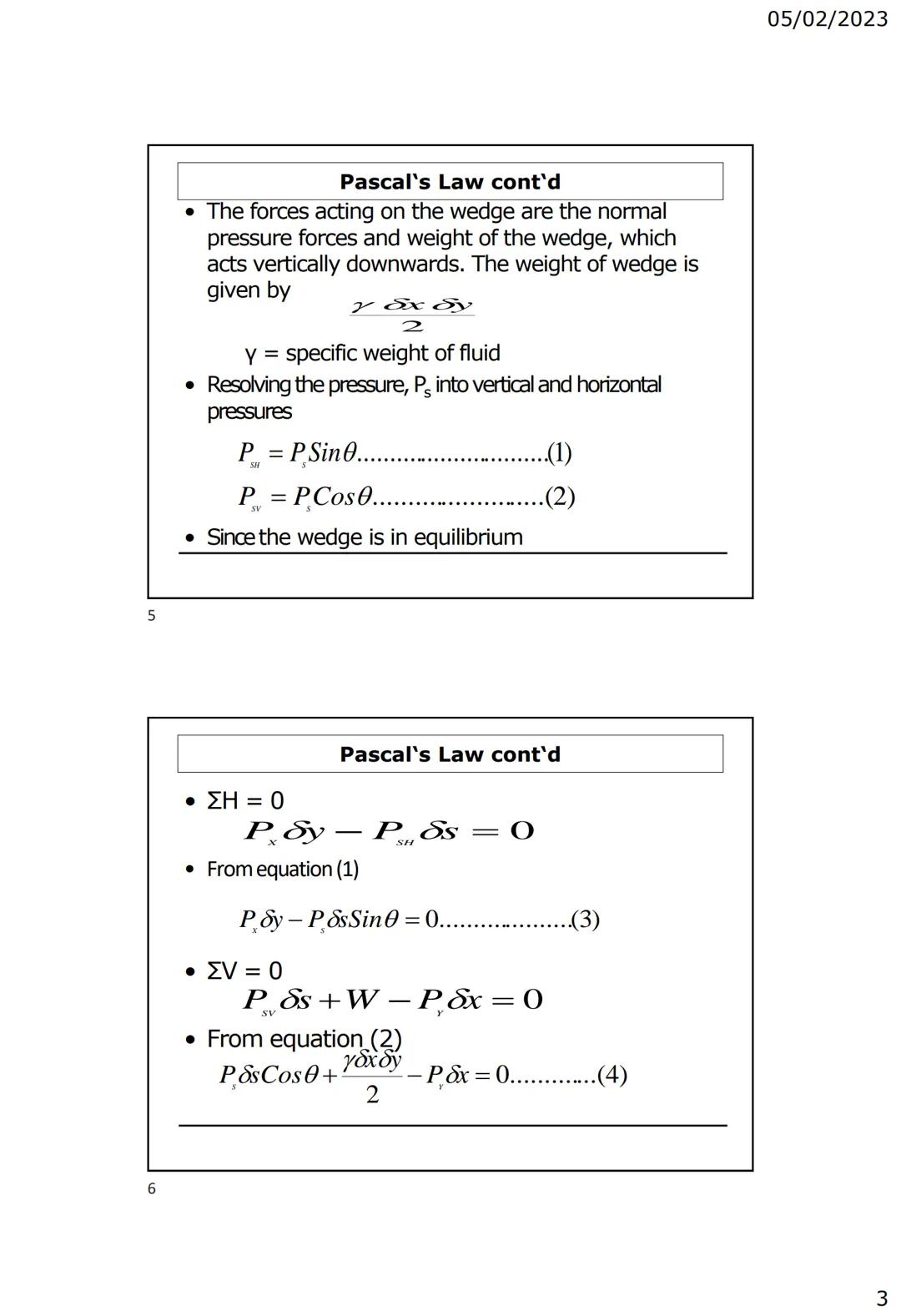 1
2
FLUID STATICS
Lecture 3
PRESSURE AND ITS MEASUREMENT
Engr. Dr. Eric Awere
Department of Civil Engineering
Cape Coast Technical Unive
