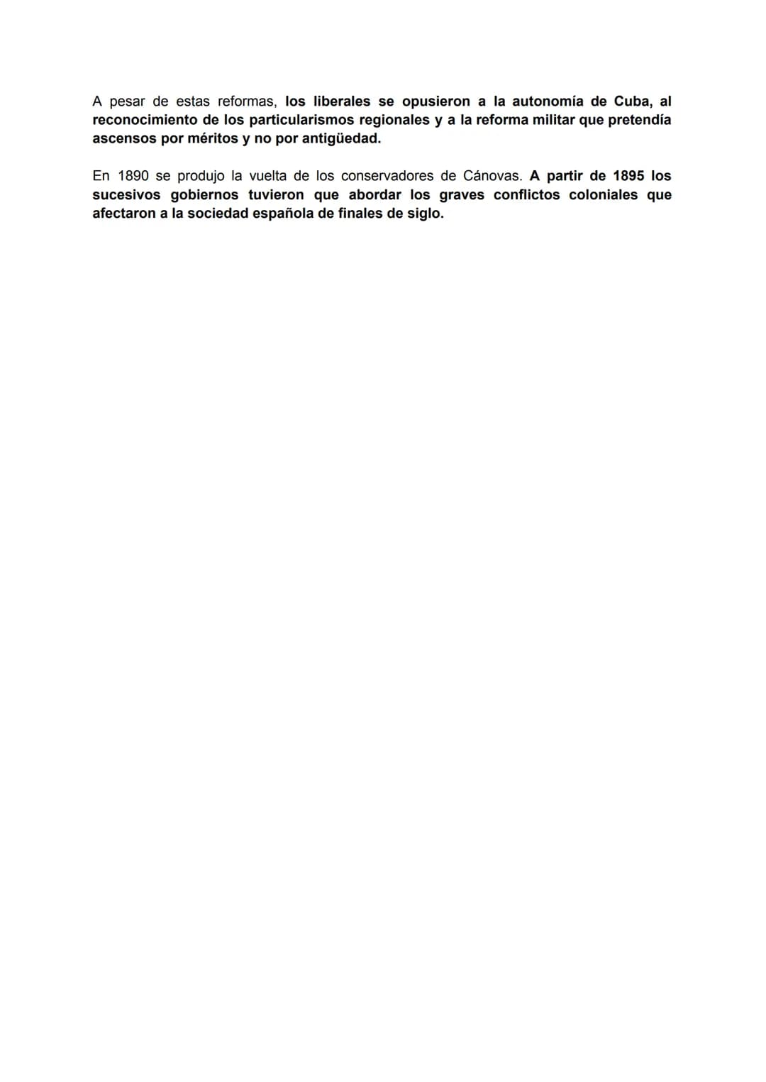 # LA RESTAURACIÓN BORBÓNICA
1. EL SISTEMA POLÍTICO DE LA RESTAURACIÓN.
La Restauración se inició con la vuelta de la monarquía en la perso