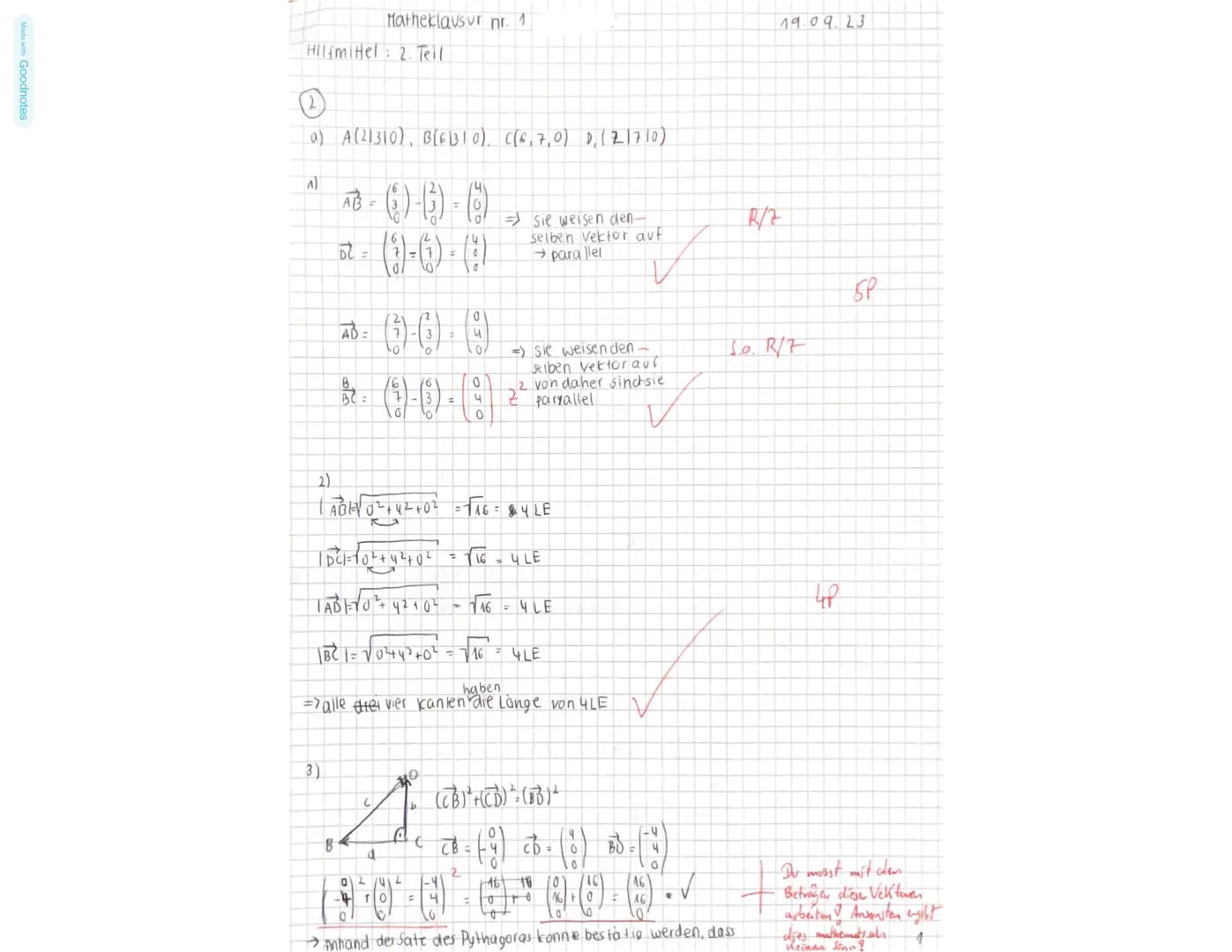 Mathematik Q1-GK..
Vor- und Nachname.....
Klausur Nr. 1
19.09.23
Hilfsmittel (2. Teil): iPad/WTR, Formelsammlung
Gesamtbearbeitungszeit: