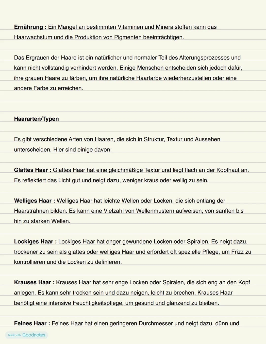 # Kosmetik # Kosmetik Zusammenfassungen
Verschiedene Hauttypen
1. Normale Haut :
* Ausgeglichener Freuchtigkeits- und Talggehalt
* Wenig Un
