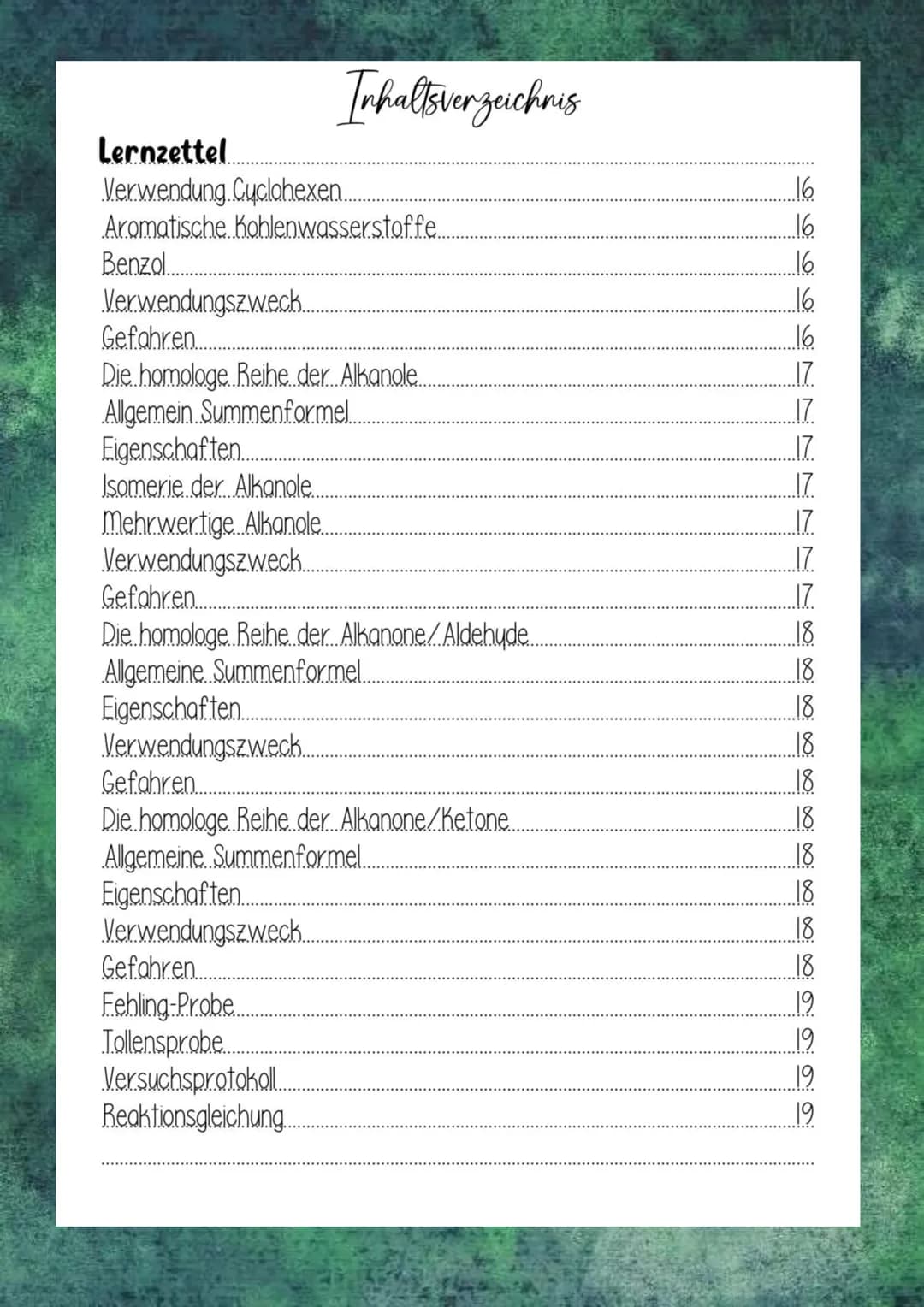 Chemie 12.2 Organische Chemie
Zusammenfassung
Tara Franke
Abi 2024 Inhaltsverzeichnis
Lernzettel
Reduktion.
Oxidationsmittel.
Reduktionsmi