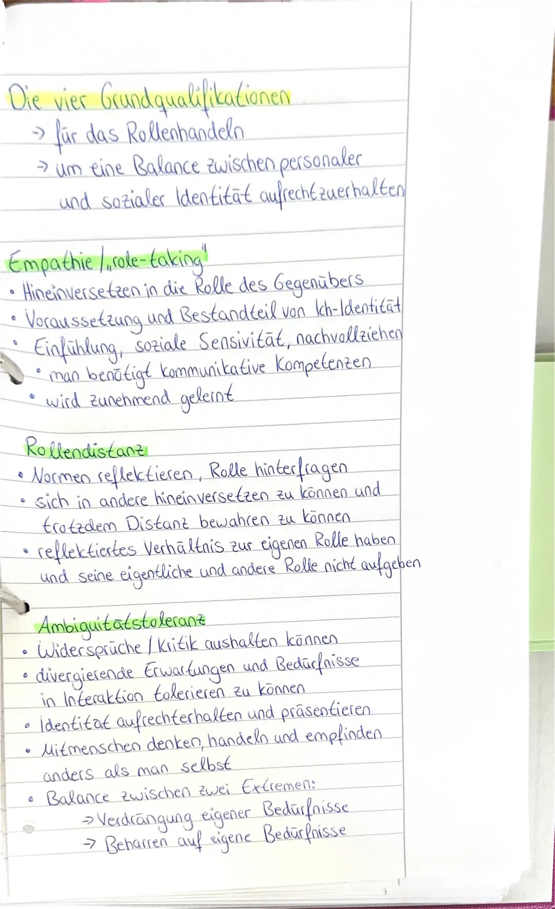 Krappmann
→ Identität und Identitätsbildung im Spiegel
des symbolischen Interaktionismus.
→ eine Erweiterung von Meads Theorie
Grundannah