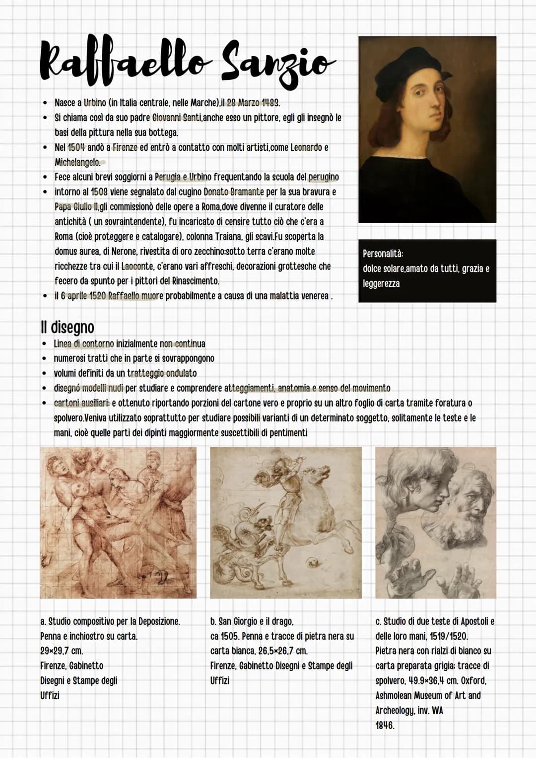 # Raffaello Sanzio
- Nasce a Urbino (in Italia centrale, nelle Marche),il 28 Marzo 1483.
- Si chiama così da suo padre Giovanni Santi, anch