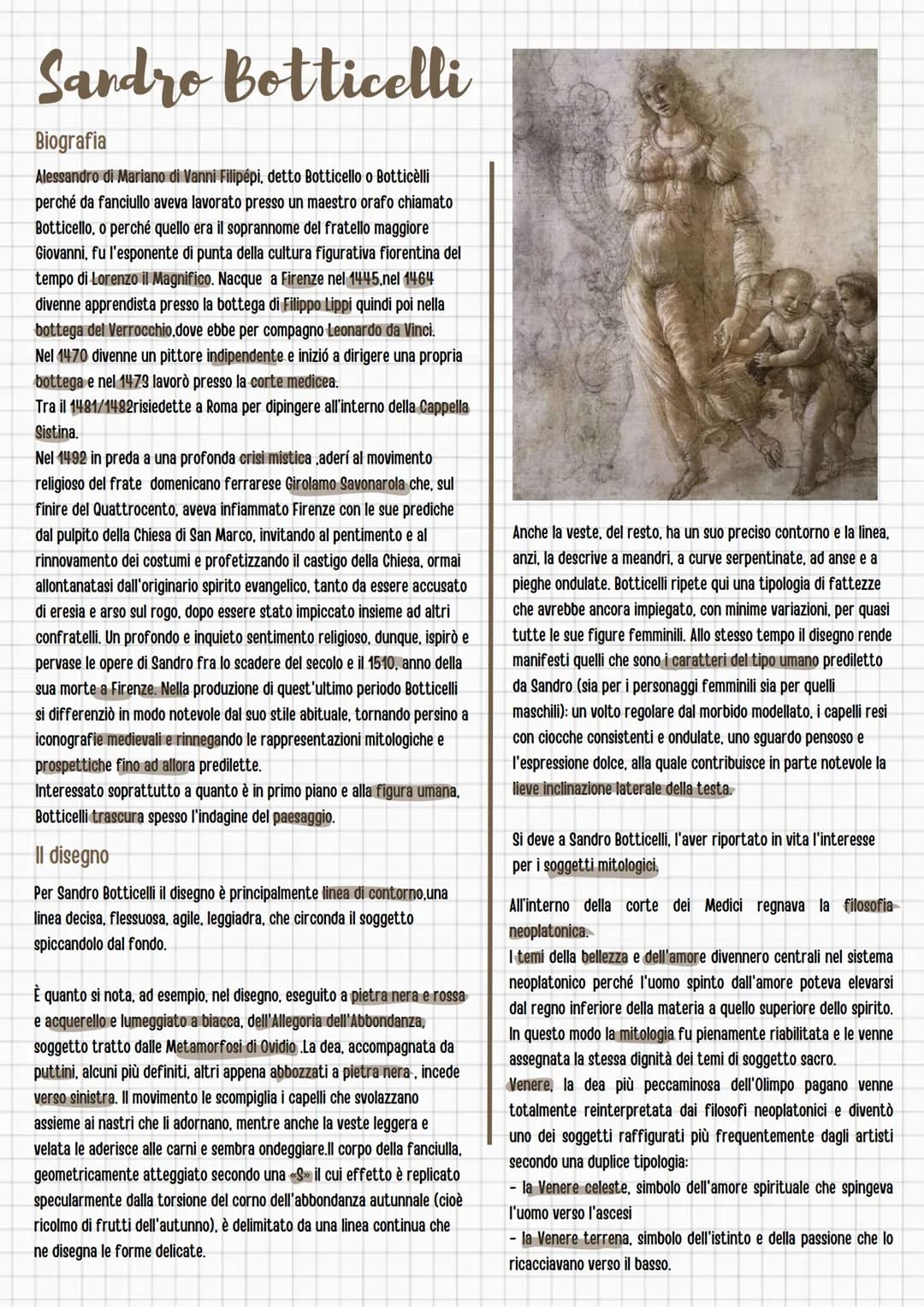 # Sandro Botticelli
Biografia
Alessandro di Mariano di Vanni Filipépi, detto Botticello o Botticelli
perché da fanciullo aveva lavorato pr