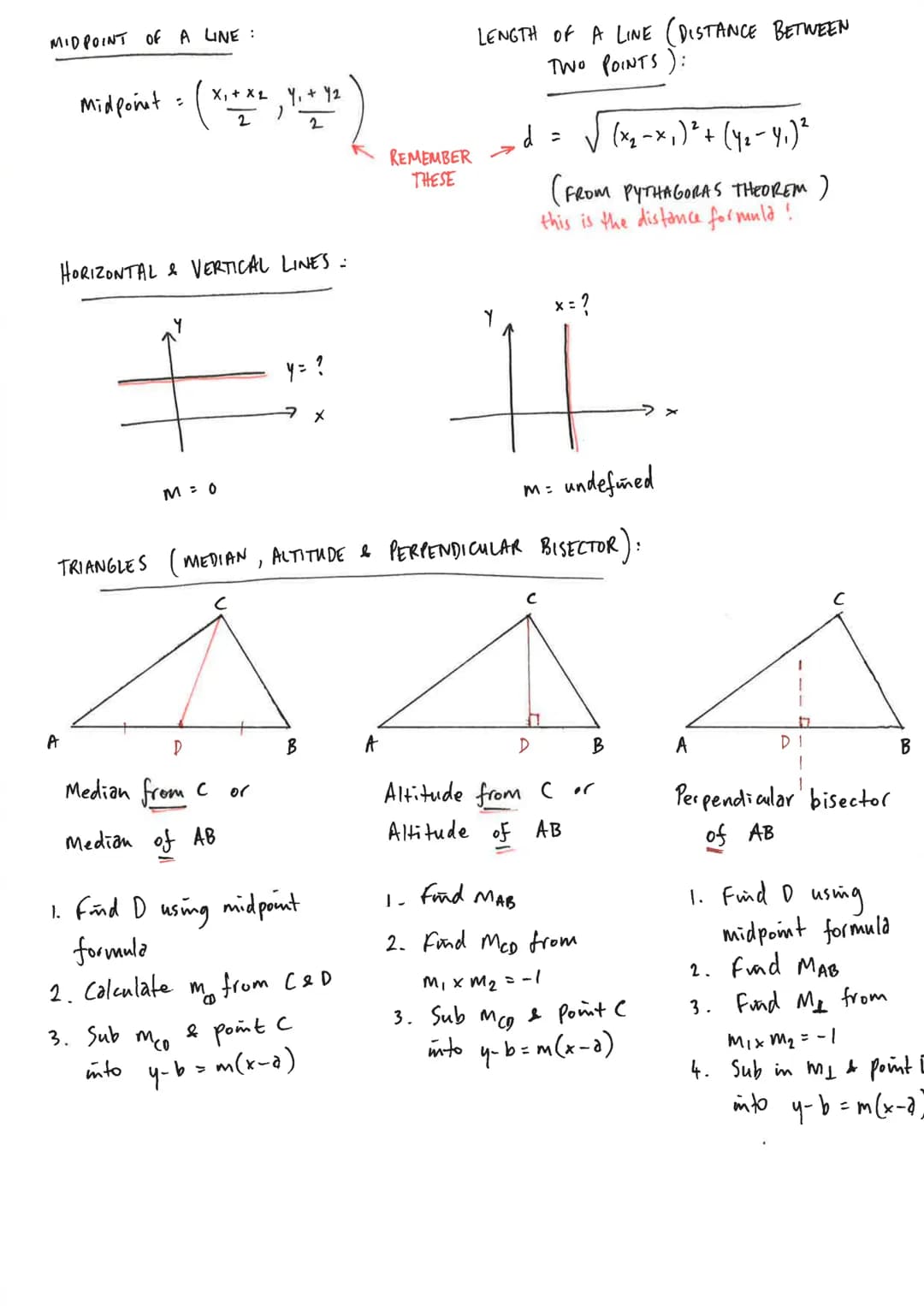 Mr Misccandlons
Notes:
CfE Higher # Straight Line
EQUATIONS:
y = mx + c
y-b=m(x-a)
Ax + By + C = 0
Where
m = $\frac{y2-y1}{X2-X1}$ (gradien