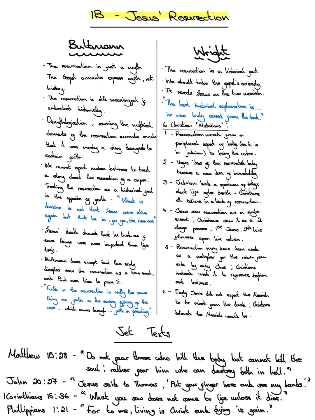 # 1A - Jesus' Birth
Matthew vs Luke
Matthew:
- The magi feature
- Events told from Joseph's viewpoint
- Action starts in Bethlehem
- Jose