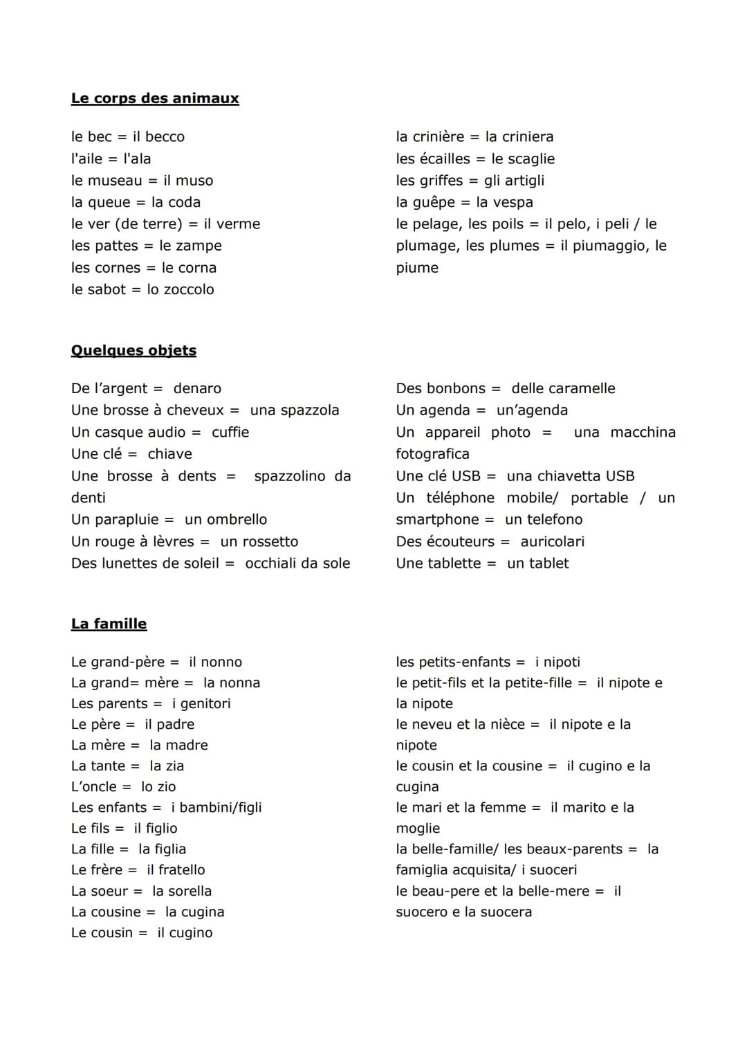 # Les nombres
Lessico
1 = un
70 = soixante-dix
2 = deux
71 = soixante et onze
3 = trois
72 = soixante-douze
4 = quatre
73 = soixante-treize
