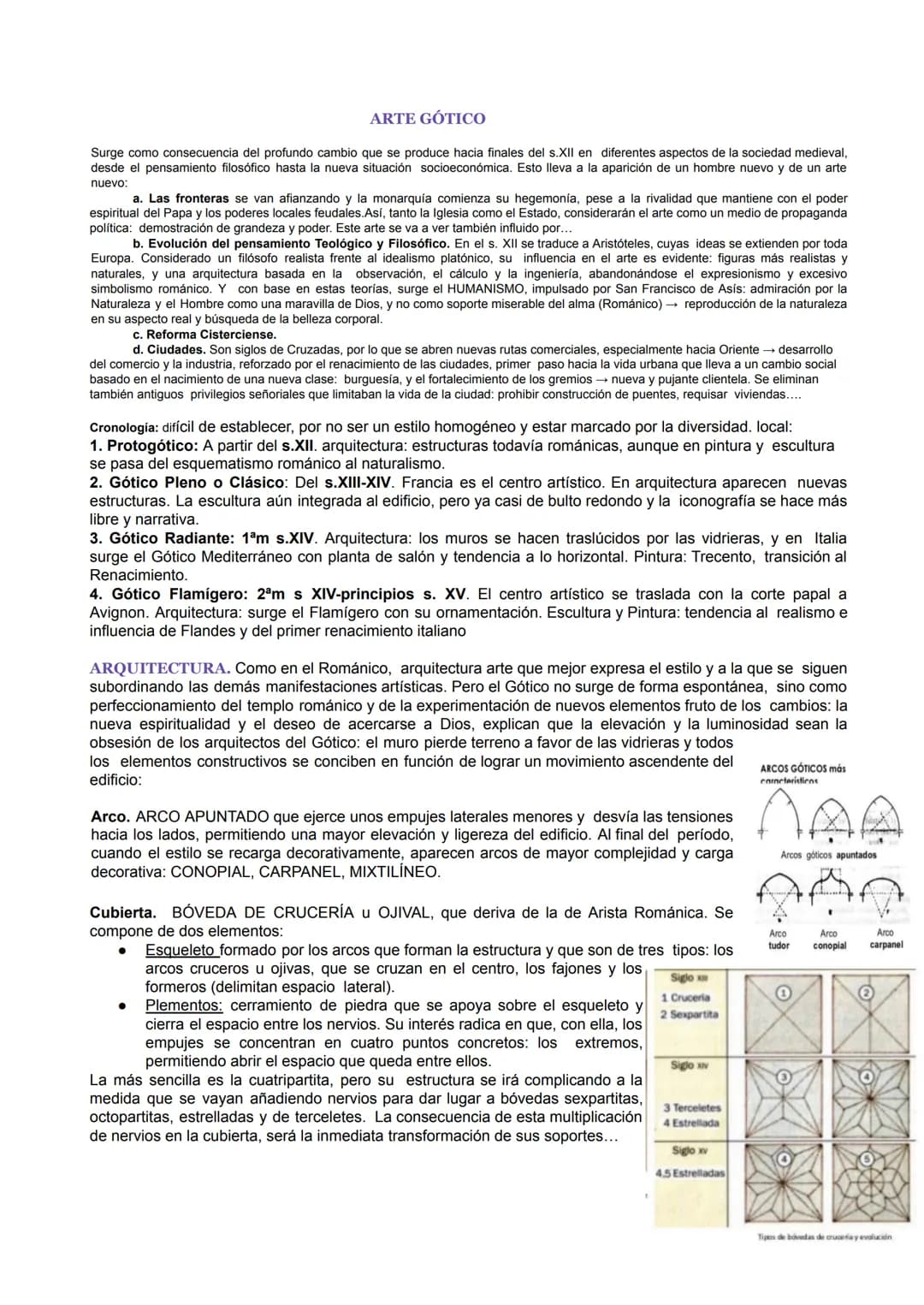 # ARTE GÓTICO
Surge como consecuencia del profundo cambio que se produce hacia finales del s.XII en diferentes aspectos de la sociedad medi