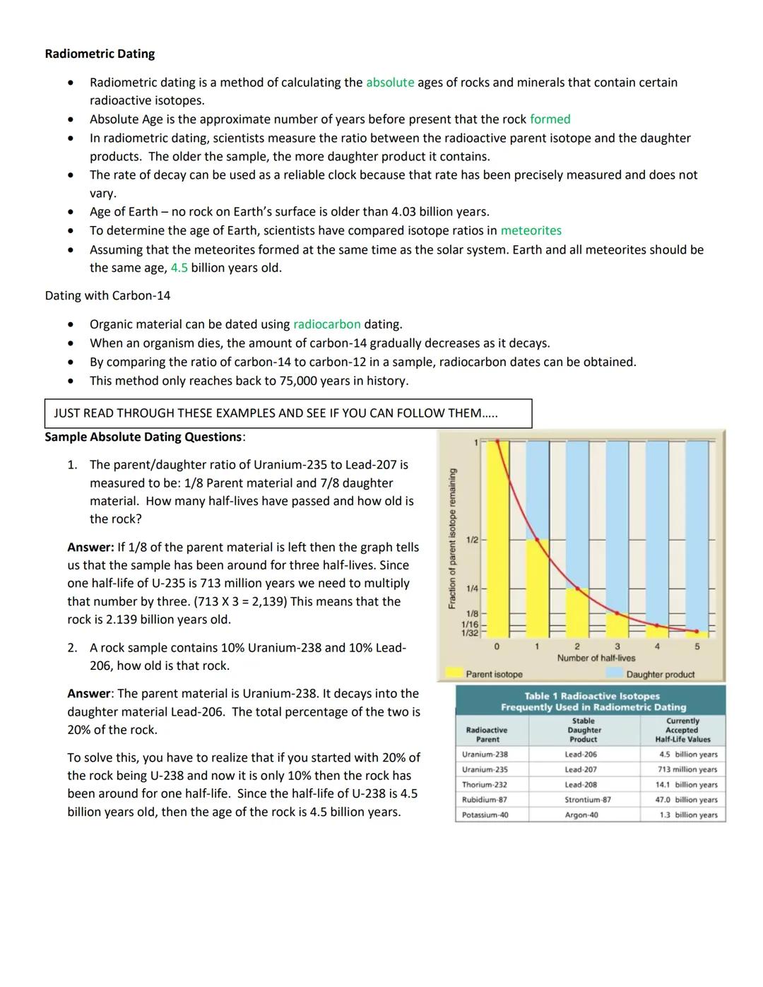 # Discovering Earth's History - Class Notes - Chapter 12 Sections 1 - pages 336 - 341
Rocks record the geological events and changing life