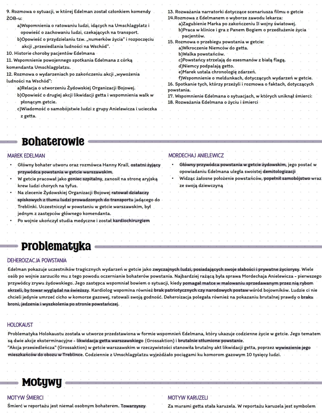 # Zdążyć przed Panem Bogiem
Hanna Krall
EPOKA: współczesność
RODZAJ: epike
GATUNEK LITERACKI: reportaż literacki
## CZAS AKCJI
pressło