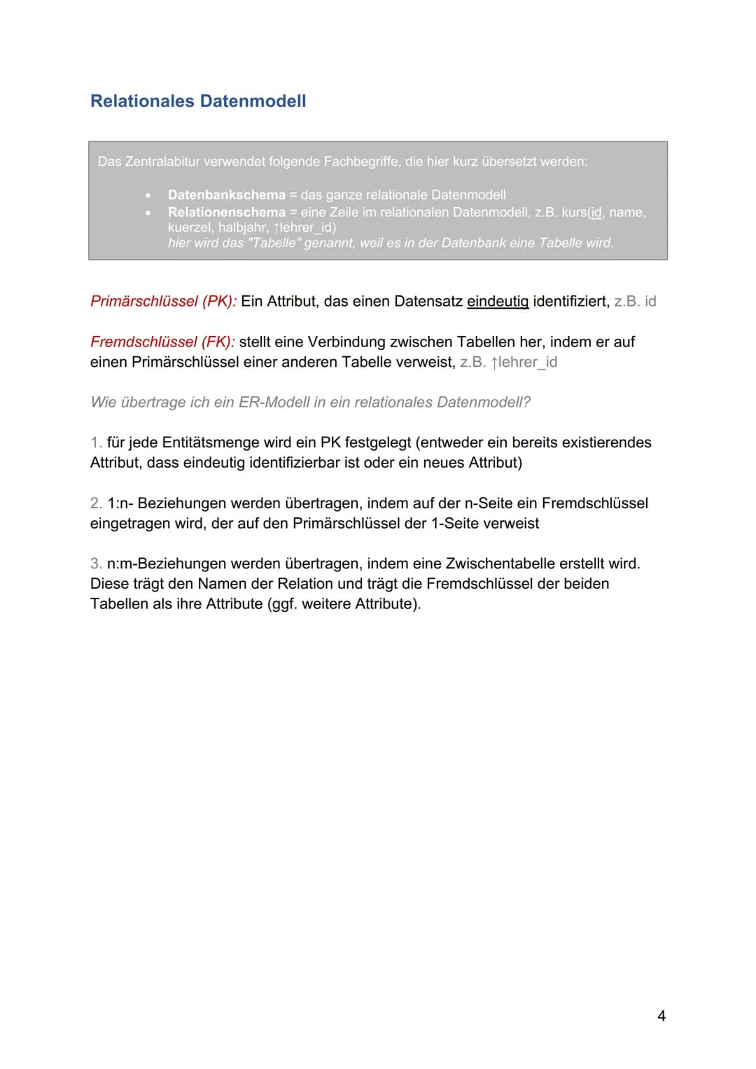 # INFORMATIK
# ABITUR
## LERNZETTEL Inhaltsverzeichnis
Inhaltsverzeichnis ................................................................