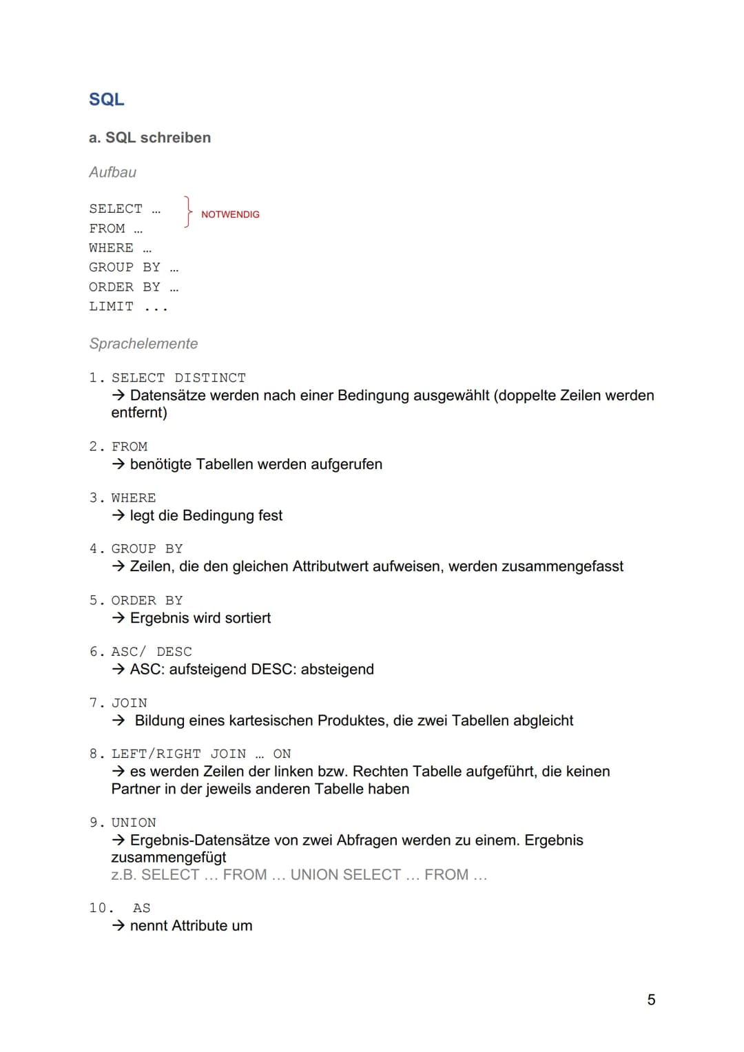 # INFORMATIK
# ABITUR
## LERNZETTEL Inhaltsverzeichnis
Inhaltsverzeichnis ................................................................