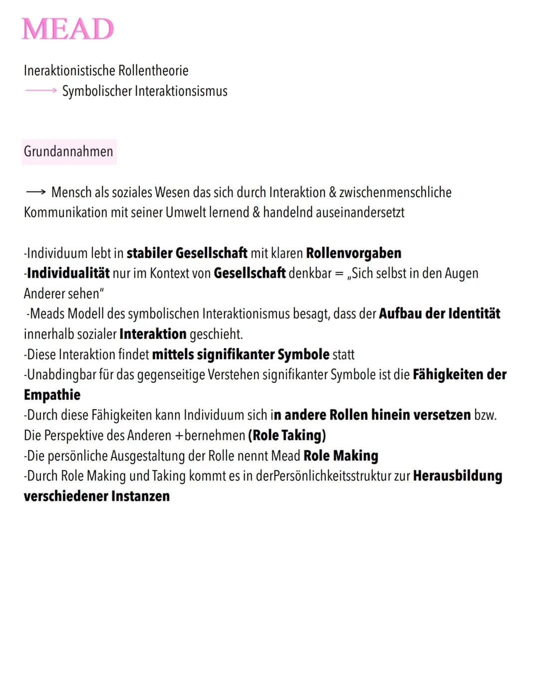 Symbolischer
Interaktionismus
– GORGE HERBET MEAD –
nach Mead # MEAD
Ineraktionistische Rollentheorie
$
\longrightarrow$ Symbolischer Int
