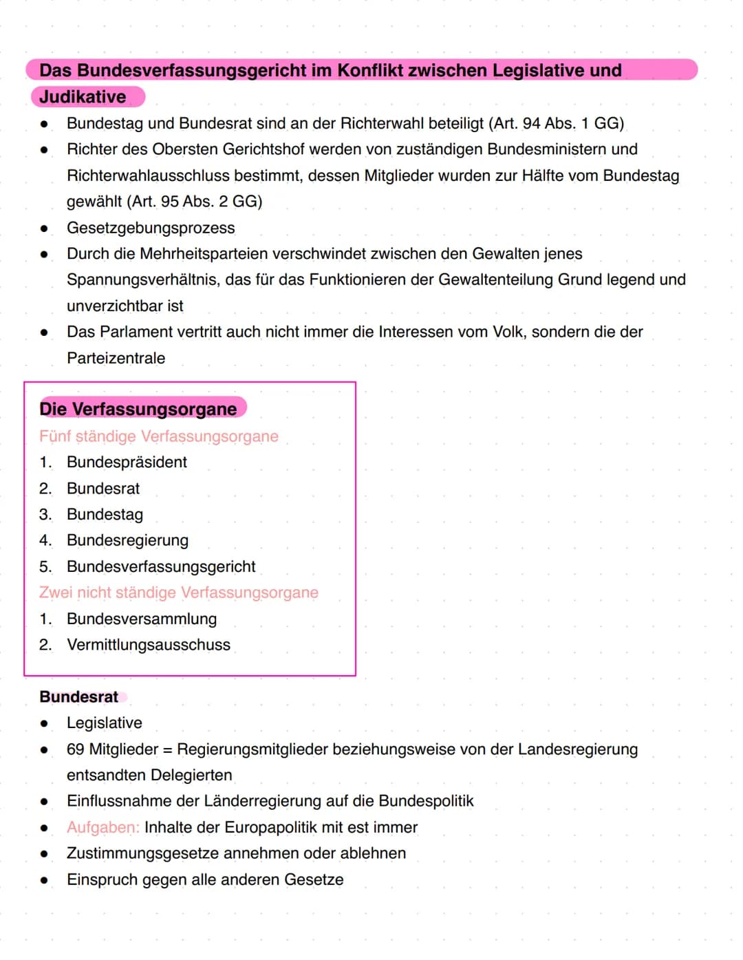 # Politik und Wirtschaft A
Q1.1 Verfassung und Verfassungswirklichkeit: Rechtsstaatlichkeit und
Verfassungskonflikte
- erste 3 Absätze des
