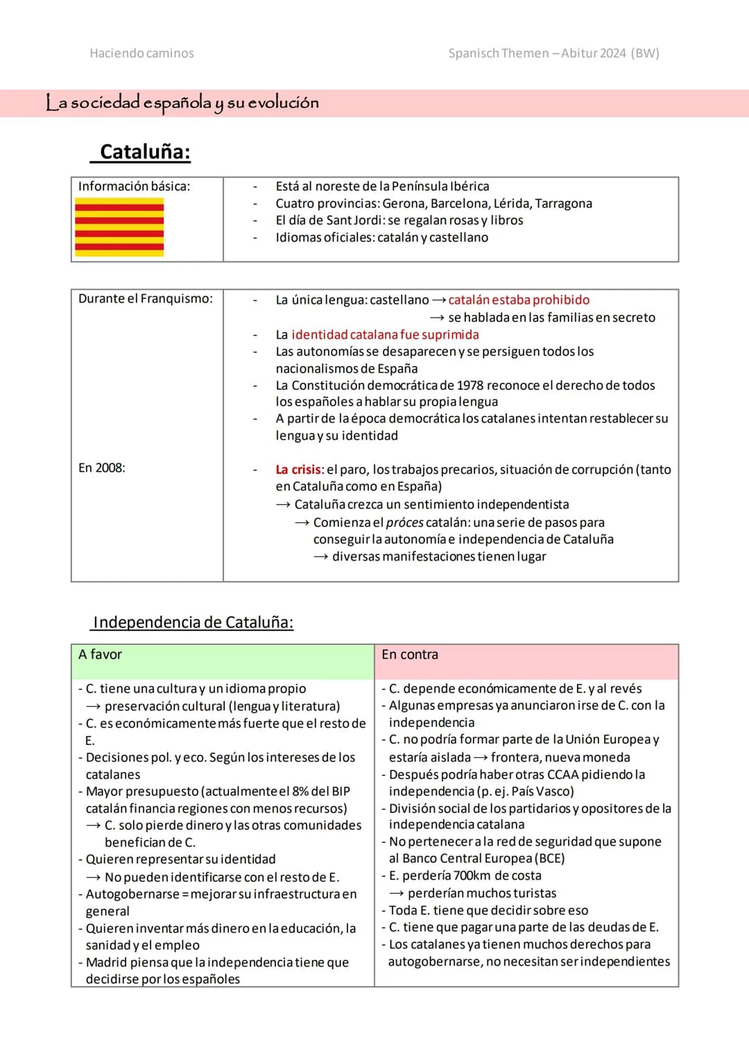 Haciendo caminos
Contenidos
La sociedad española y su evolución
- Cataluña
Retos de la actualidad española
- Cataluña
- La Juventud
Movi