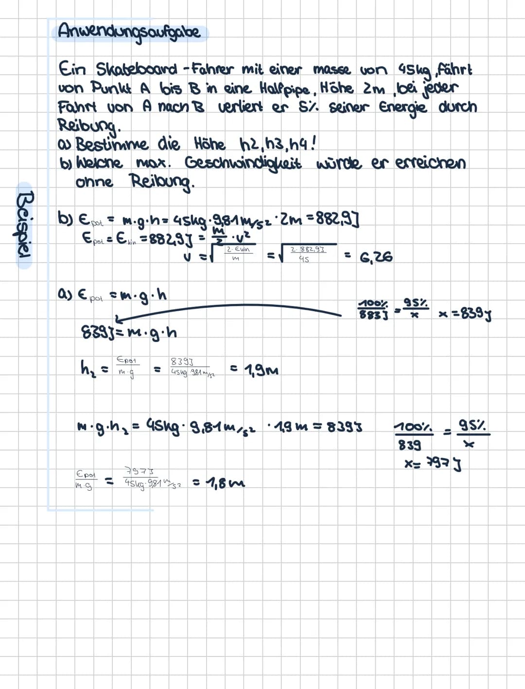 # Physik Übersicht
Energie, Arbeit, Leistung
Energie Zustandsgröße, sie beschreilot die Fähigkeit
eine Arbeit zu verrichten.
Mechanische
